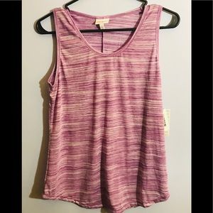 LULAROE  NWT pink and white top